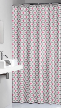 Κουρτίνα Μπάνιου Υφασμάτινη 180x200εκ. Pink Diamonds Sealskin 235201350