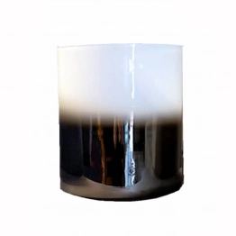 Βάζο Γυάλινο Λευκό-Ασημί Φ18x30εκ. Art Et Lumiere 30321