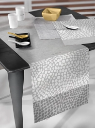 Σουπλά 2 Όψεων Polyester 3049 Silver 45x33εκ. Saint Clair