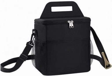 Τσάντα Φαγητού Ισοθερμική 9lt Oxford Black Amber 23x16x24εκ. AM3007-1