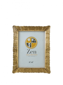 Κορνίζα Polyester Ασημί Με Γραμμές 15x20εκ. Zen Collection 25.12.51483