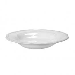 Πιάτο Φαγητού Βαθύ Stoneware Λευκό 22,5x3,5εκ. ESPIEL Tiffany RSW102K6