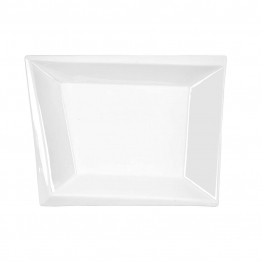 Πιατέλα Πορσελάνης Τετράγωνη Λευκή Art Et Lumiere 32x27x3,5εκ. 05982
