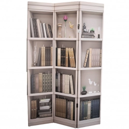 Παραβάν Καμβάς Βιβλία Γκρι 120x2,5x180εκ. Royal Art INX4/9373