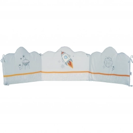 Πάντα Κούνιας Microfiber 45x195εκ. Digital Print Fun 4877 Γκρι-Κίτρινη-Μπλε Das Baby