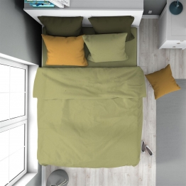 Παπλωματοθήκη Βαμβακερή Μονή 160x240εκ. Solid 504 Olive DimCol