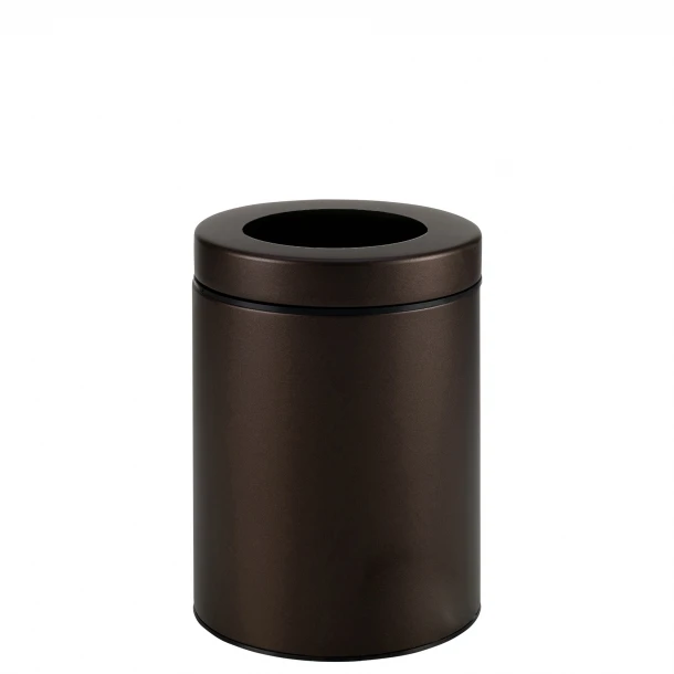 Καλάθι Απορριμμάτων Γραφείου 6lit Ανοξείδωτο Matt Wenge Pam & Co Φ21x28εκ. 2128-943