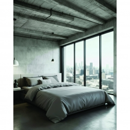 Σεντόνι Μεμονωμένο Βαμβακοσατέν Μονό 170x270εκ. City 3 Dark Grey Makis Tselios