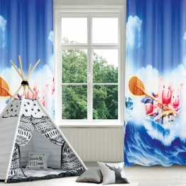 Κουρτίνα Με Κρίκους Polyester 140x280εκ. Curtain Line 2122 Das Kids