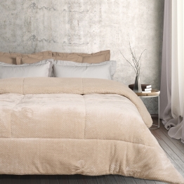 Κουβερτοπάπλωμα Fleece-Sherpa Μονό 160x220εκ. Blankets 1181 Beige Das Home