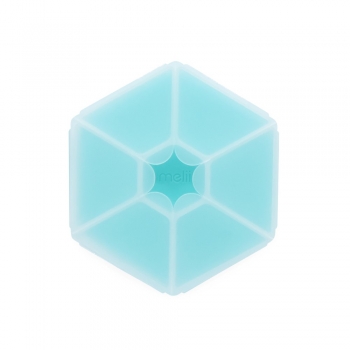 Φαγητοδοχείο Πλαστικό Με 6 Χωρίσματα Snackle Box Hexagon Blue Melii MEL23710