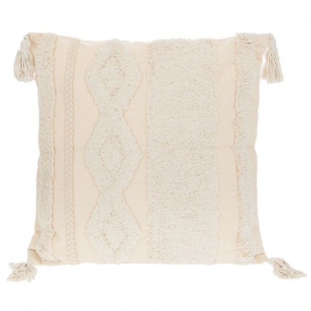 Διακοσμητικό Μαξιλάρι Υφασμάτινο Polycotton Μπεζ 42x42εκ. iliadis 90218