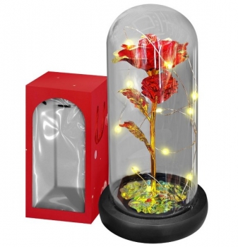 Λουλούδι Μπαταρίας Σε Γυάλα Με Φως 11x22εκ.Homie 22-3004