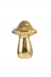 Διακοσμητικό Επιτραπέζιο Μανιτάρι Κεραμικό Χρυσό 15x10,5εκ. Zen Collection 24.7.50480