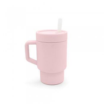 Παγούρι Σιλικόνης Με Καλαμάκι Tumbler Ροζ Melii MEL19900
