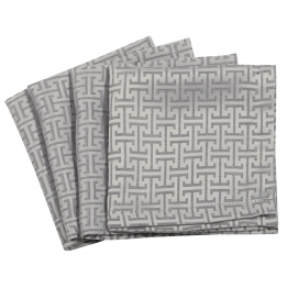 Σετ 4τμχ Πετσέτες Κουζίνας Polyester 40x40εκ. Essential 3005 Grey Greenwich Polo Club