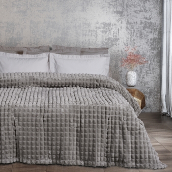 Κουβέρτα Fleece Υπέρδιπλη 220x240εκ. Blankets 1359 Γκρι Das Home