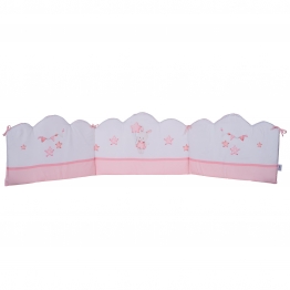 Πάντα Κούνιας Microfiber 45x195εκ. Digital Print Fun 4917 Ροζ-Λευκή Das Baby