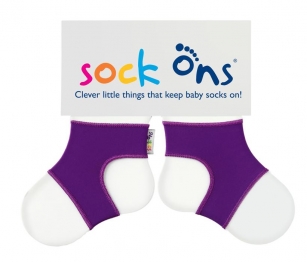 Ζεύγος Σταθεροποιητές Καλτσών 0-6 Μηνών Μωβ Sock Ons SOS-PURPLE