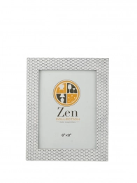 Κορνίζα Polyester Λευκή-Ασημί 15x20εκ. Zen Collection 25.2.50685