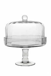 Τουρτιέρα Γυάλινη Διάφανη Με Πόδι 26,5x33εκ. Zen Collection 18.6.43448-ΖΕΝ