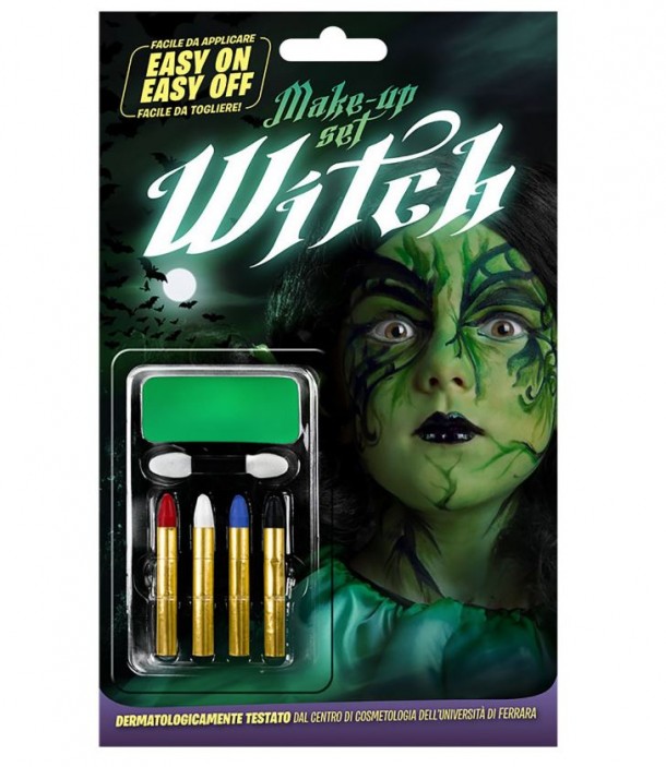 Σετ Βαφής Μάγισσα Με Μακιγιάζ & 4 Μολύβια Carnavalista 5-154