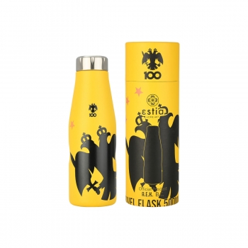 Θερμός-Μπουκάλι Ανοξείδωτο Travel Flask ΑΕΚ BC Edition 500ml-7x7x22,3εκ. Estia 00-27216