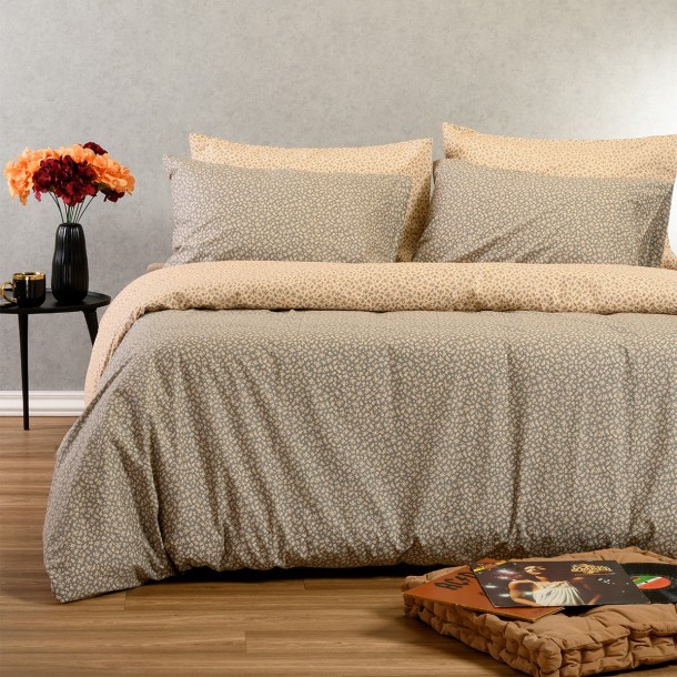Σετ Σεντόνια Βαμβακερά Μονά 170x270εκ. Samuele Grey Ultra Line Melinen 20005433