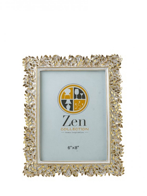 Κορνίζα Polyester Λευκή-Χρυσή 15x20εκ. Zen Collection 25.12.51496