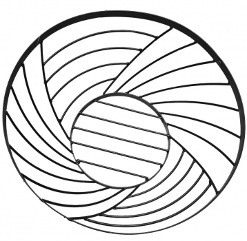 Φρουτιέρα Μεταλλική Μαύρη 31x12εκ. Homie 81-1131