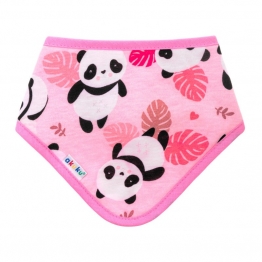 Σαλιάρα-Μπαντάνα Βαμβακερή Pink Panda akuku A1511