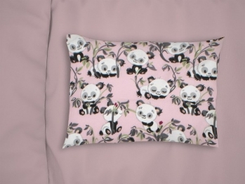 Μαξιλαροθήκη Φανελένια Bebe 35x45εκ. Panda Bear 97 Pink DimCol