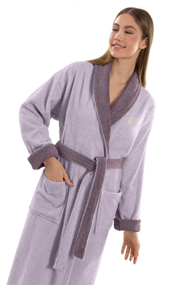 Μπουρνούζι Βαμβακερό Duo Lilac Extra Large Guy Laroche