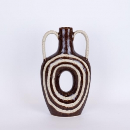 Βάζο Κεραμικό Καφέ-Μπεζ 21,8x7,5x39εκ. ESTHETI 752-20338