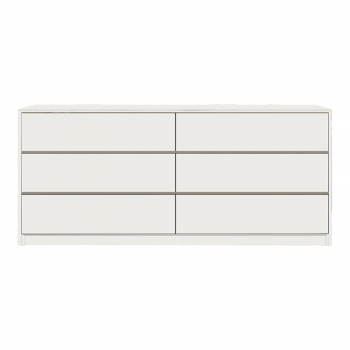 Συρταριέρα Kuanger pakoworld mdf σε λευκή απόχρωση 120x40x70εκ