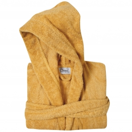 Μπουρνούζι Ενηλίκων Βαμβακερό Medium Casual 5906 Ώχρα Das Home