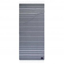 Πετσέτα Θαλάσσης-Παρεό Βαμβακερή 80x180εκ. Essential 3812 Γκρι Greenwich Polo Club