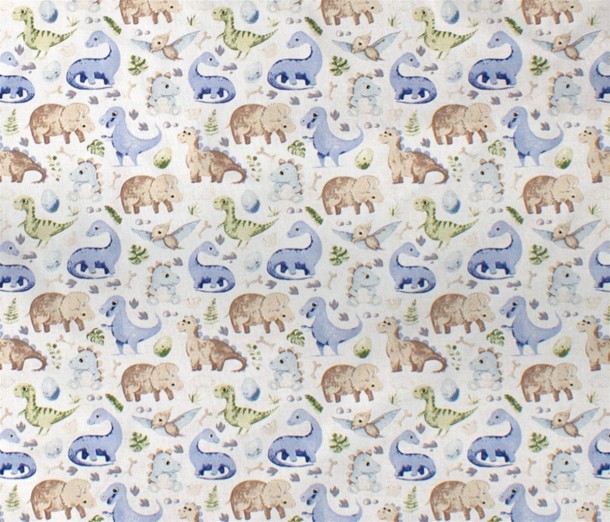 Πάνα Χασές Bebe Βαμβακερή 80x80εκ. Dinosaur 517 Sky Blue Dimcol