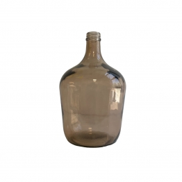 Διακοσμητικό Βάζο Μπουκάλι Γυάλινο Καφέ Διαφανές 18x30εκ. Vetro MSA 20-31-893