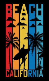 Πετσέτα Θαλάσσης 2 Όψεων Βαμβακερή Βελουτέ 87x165εκ. Ζακάρ 241 DimCol