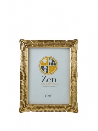 Κορνίζα Polyester Ασημί Με Γραμμές 15x20εκ. Zen Collection 25.12.51483