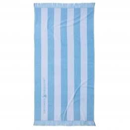 Πετσέτα Θαλάσσης Βαμβακερή 90x170εκ. Essential 3728 Γαλάζια-Λευκή Greenwich Polo Club
