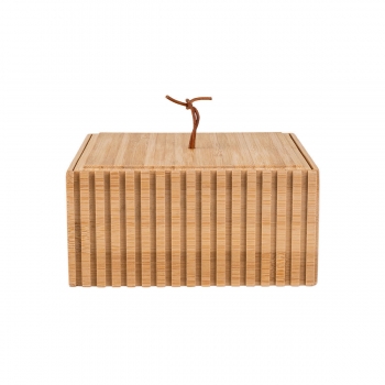 Κουτί Αποθήκευσης-Οργάνωσης Μπάνιου Bamboo Essentials Estia 15x7εκ. 02-13103