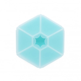 Φαγητοδοχείο Πλαστικό Με 6 Χωρίσματα Snackle Box Hexagon Blue Melii MEL23710