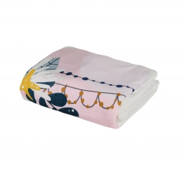 Κουβέρτα Fleece Λίκνου 80x110εκ. Baby Fun 4915 Γαλάζιο-Μέντα-Ροζ Das Baby