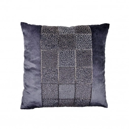 Διακοσμητική Μαξιλαροθήκη Βελούδινη-Βαμβακερή Γκρι-Ασημί Art Et Lumiere 45x45εκ. 05653