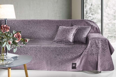 Ριχτάρι Τριθέσιος Βαμβακερό Chenille Matis Purple 180x300εκ. Guy Laroche