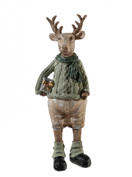 Χριστουγεννιάτικος Διακοσμητικός Τάρανδος Polyester 9,5x8x25εκ. Zen Collection 25.38.52063