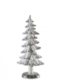 Χριστουγεννιάτικο Διακοσμητικό Δέντρο Polyester Λευκό-Ασημί 14x8x32εκ. Zen Collection 25.41.51880