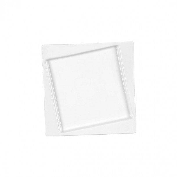 Πιάτο Φρούτου Τετράγωνο Πορσελάνης Λευκό Art Et Lumiere 20,5x20,5x2εκ. 06981